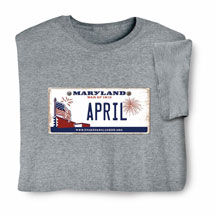 Product Image for Personalized State License Plate T-Shirt or Sweatshirt - Maryland