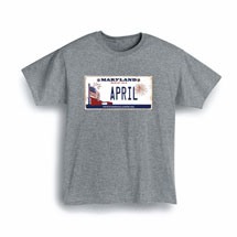 Alternate Image 1 for Personalized State License Plate Shirts - Maryland