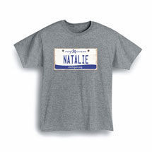 Alternate Image 1 for Personalized State License Plate Shirts - Michigan
