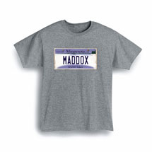 Alternate Image 1 for Personalized State License Plate Shirts - Minnesota