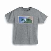 Alternate Image 1 for Personalized State License Plate T-Shirt or Sweatshirt - New Hampshire