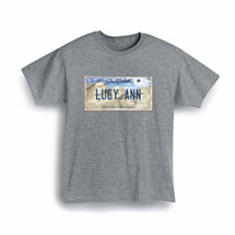 Alternate Image 1 for Personalized State License Plate T-Shirt or Sweatshirt - South Dakota