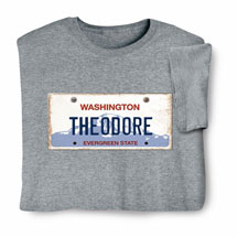Product Image for Personalized State License Plate Shirts - Washington