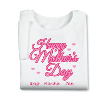Alternate Image 1 for Personalized Happy Mother's Day T-Shirt