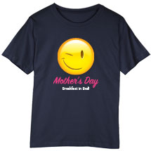 Alternate Image 3 for Personalized Winking Smiley Face Emoji T-Shirt