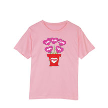 Alternate Image 3 for Personalized Mother's Day Heart Flower Pot T-Shirt