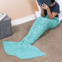 Alternate image for Mermaid Tail Blankets - Aqua