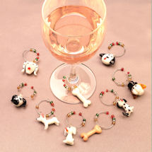 Alternate image for Dog Wine Charms With Tree 