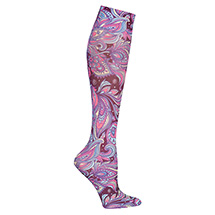 Celeste Stein® Women's Printed Closed Toe Mild Compression Knee High stocking - Katrina
