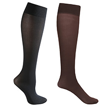 Alternate Image 4 for Celeste Stein® Opaque Closed Toe Wide Calf Mild Compression Trouser Socks - 2 Pack
