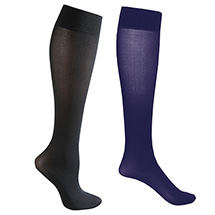 Alternate Image 6 for Celeste Stein® Opaque Closed Toe Wide Calf Mild Compression Trouser Socks - 2 Pack