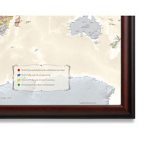 Alternate Image 1 for Personalized World Traveler Map Set Framed with Pins