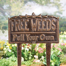 Alternate Image 2 for Free Weeds Yard Sign