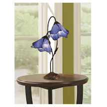 Gossamer Lilies Art Glass Lamp