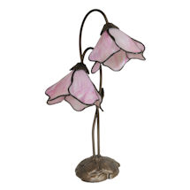 Alternate Image 2 for Gossamer Lilies Art Glass Lamp