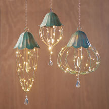 Product Image for Cordless Crystal Hanging Lanterns Set