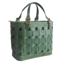 Alternate Image 5 for Leather Basket Handbag