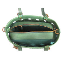 Alternate Image 6 for Leather Basket Handbag