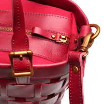 Alternate Image 2 for Leather Basket Handbag