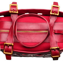 Alternate Image 3 for Leather Basket Handbag