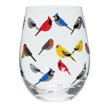 Birds Stemless Glass Set of 4 - Feathered Friends 