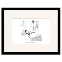 Alternate image for Indoor Cat Personalized New Yorker Cartoonist Cartoon - Matted