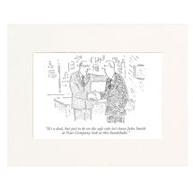 Alternate image for It's a Deal Personalized New Yorker Cartoonist Cartoon - Matted