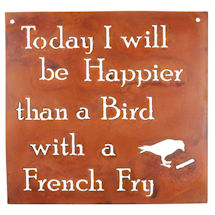 Alternate Image 2 for Happier Than a Bird with a French Fry Wall Art
