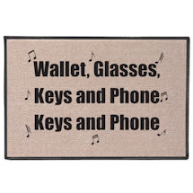 Wallet, Glasses, Keys and Phone Doormat