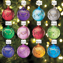 Alternate image for Personalized Birthstone Glass Ornament 