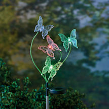 Alternate Image 1 for Color-Changing Solar Butterfly Garden Stake
