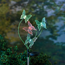 Alternate Image 3 for Color-Changing Solar Butterfly Garden Stake