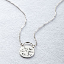 Product Image for Exclusive Sterling Silver This Too Shall Pass Necklace 