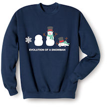 Alternate Image 2 for Evolution of a Snowman T-Shirt or Sweatshirt