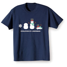 Alternate Image 1 for Evolution of a Snowman T-Shirt or Sweatshirt