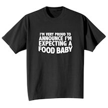 Alternate Image 1 for Expecting a Food Baby Shirts