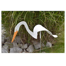 Product Image for Egret Dancing Bird Garden Stake
