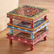 Alternate image for Handpainted Indian Stacking Table