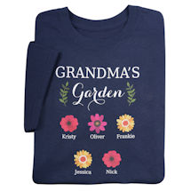 Alternate image for Personalized Grandma's Garden Tee