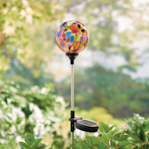 Product Image for Confetti Glass Solar Garden Stake