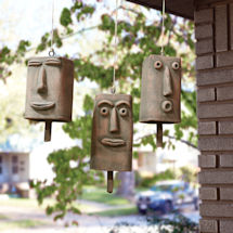 Product Image for Clay Face Hanging Bells Set