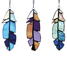 Alternate Image 2 for Three Stained Glass Feathers