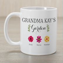 Alternate Image 2 for Personalized Grandma's Garden Mug