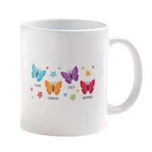 Alternate Image 1 for Personalized Butterfly Kisses Mug