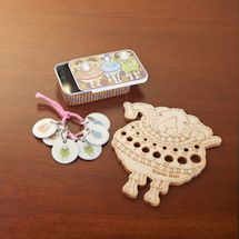 Product Image for Sheep Knitting Needle Gauge and Stitch Markers Set