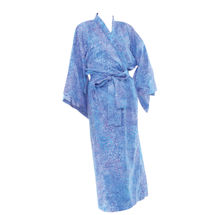 Alternate Image 2 for Blue Batik Kimono Robe