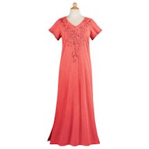 Alternate image for Tonal Embroidered Maxi Dress