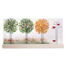 Alternate image for Four Seasons Art Glass Panel