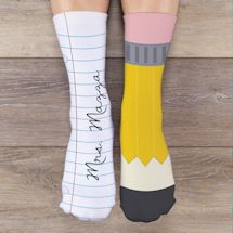 Alternate image for Personalized Paper and Pencil Socks