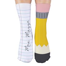Alternate Image 3 for Personalized Paper and Pencil Socks